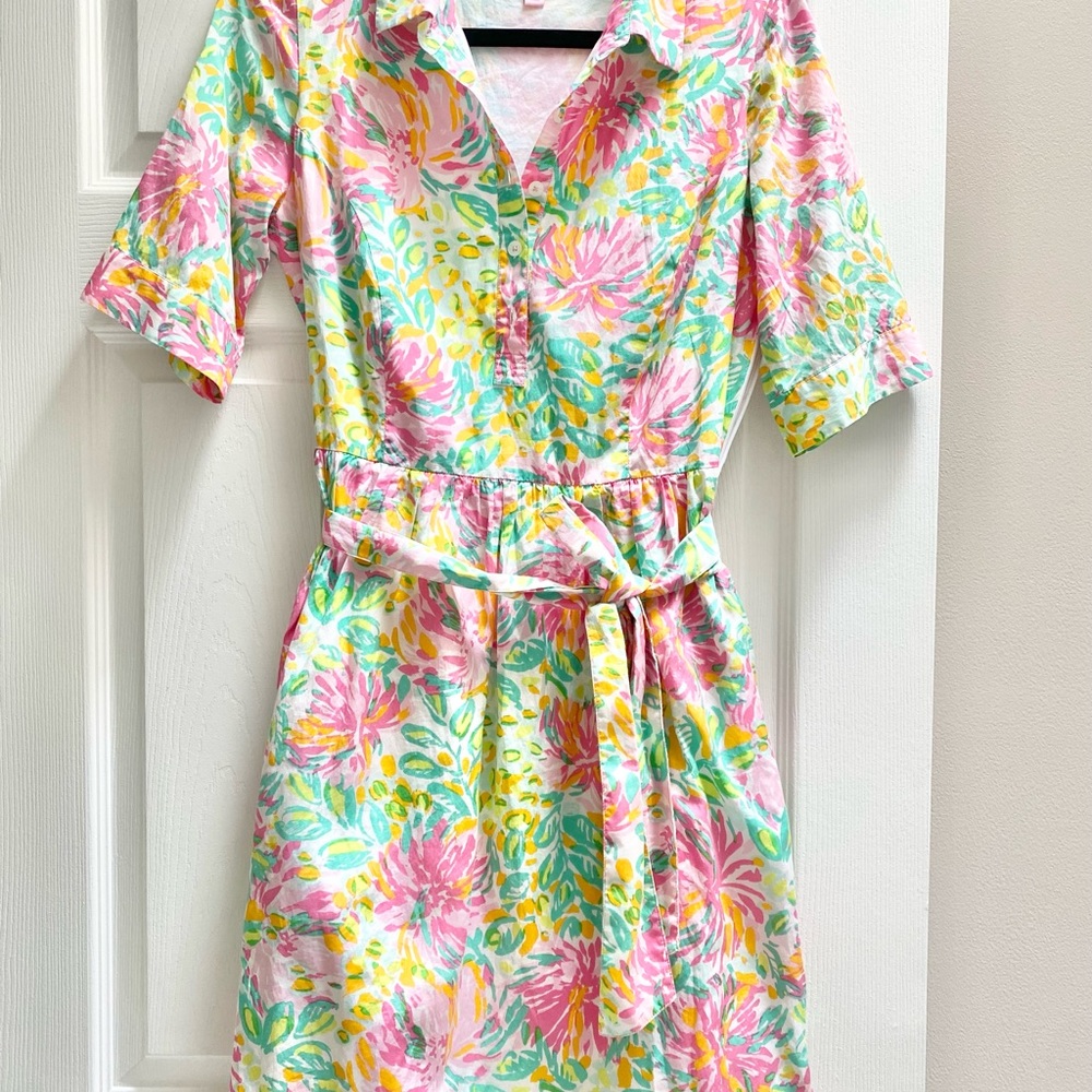 Lilly Pulitzer lillet Shirt dress size 8 NWOT, never worn.